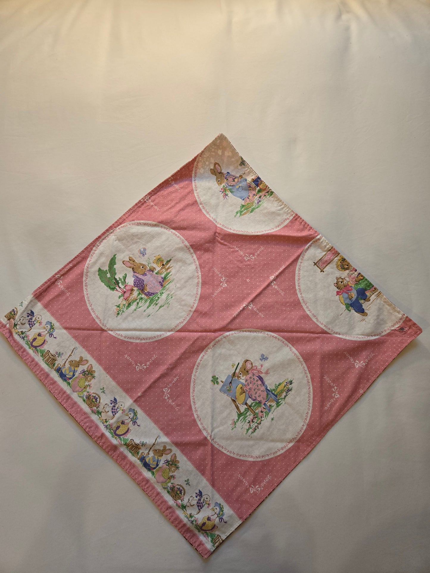 Burgundy/Bunny Reversible Bandana