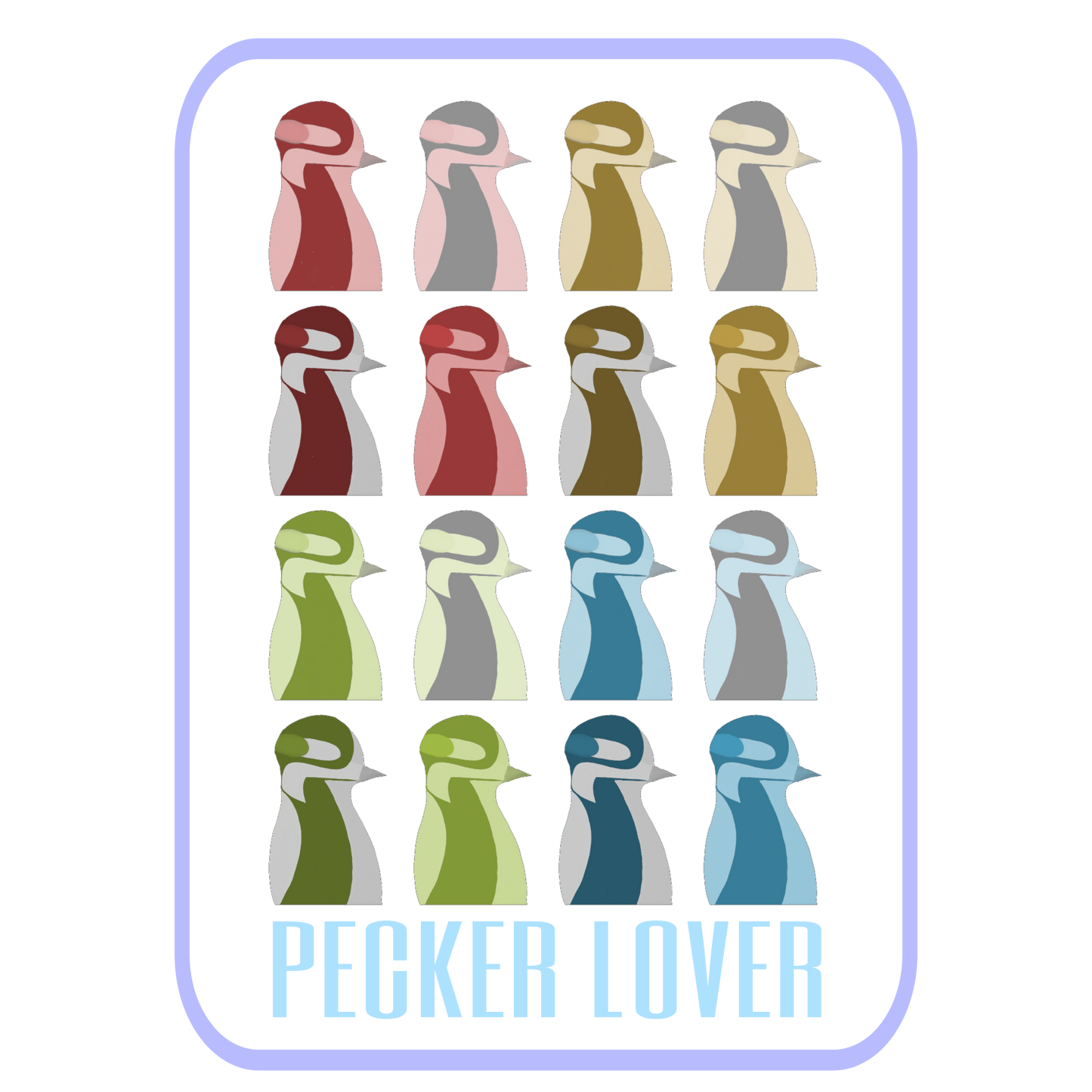 Ladies Ideal Racerback Tank-'Pecker Lover' Print