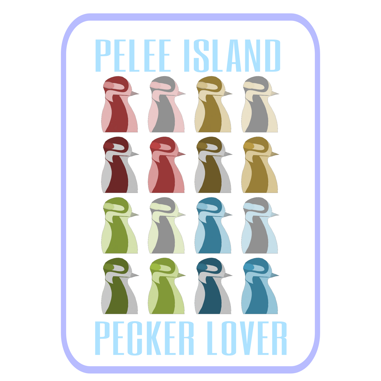 Ladies Ideal Racerback Tank -'Pelee Pecker Lover' Print