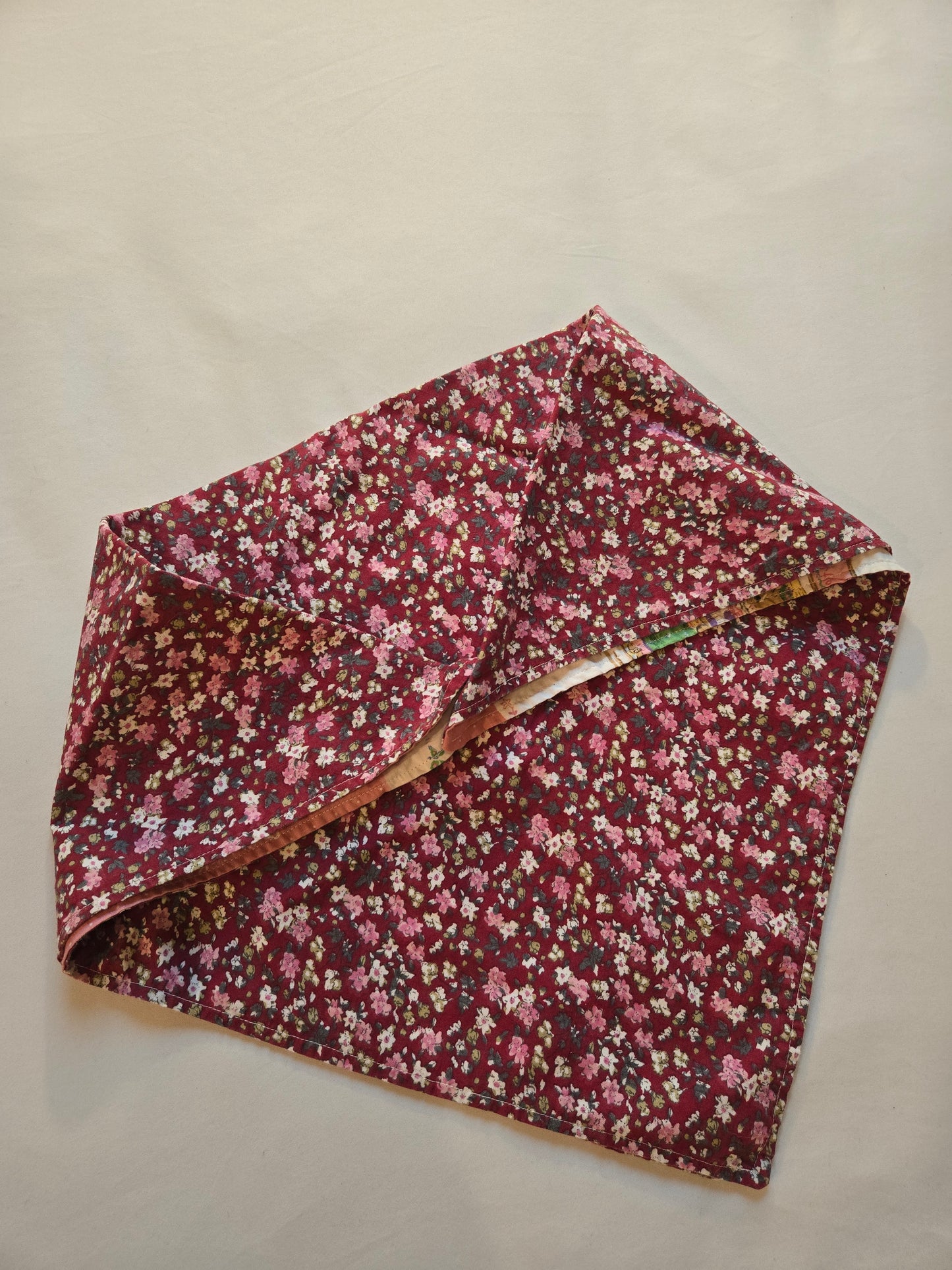 Burgundy/Bunny Reversible Bandana