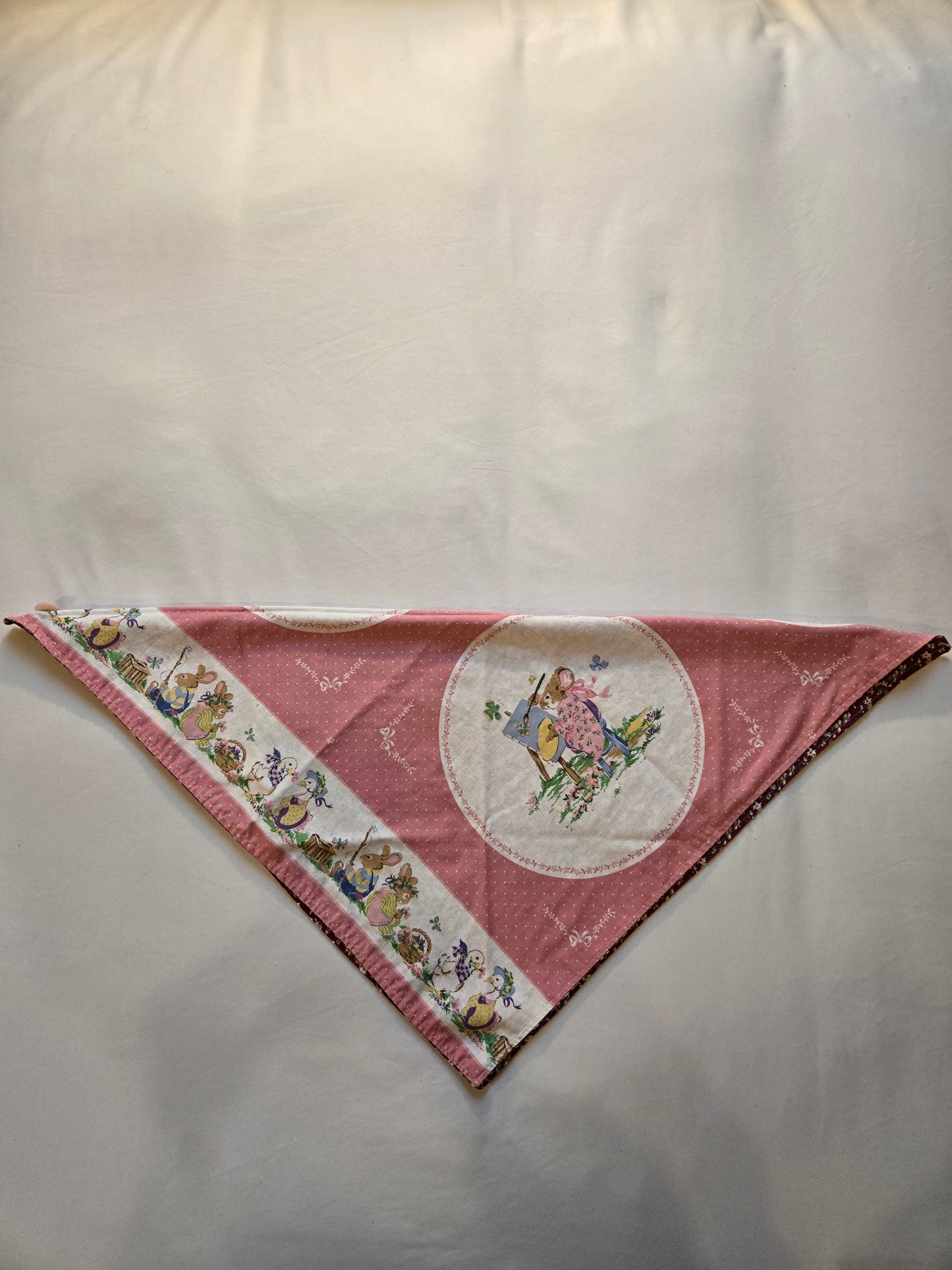 Burgundy/Bunny Reversible Bandana