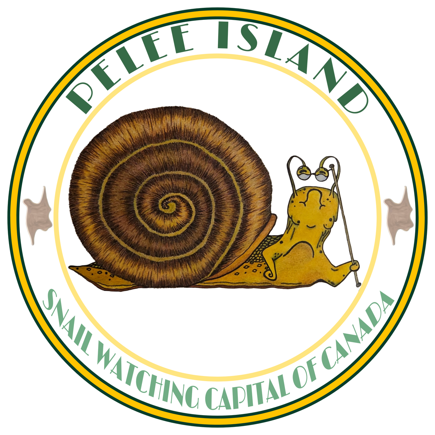 Ladies Ideal Racerback Tank -'Snail Watching' Print